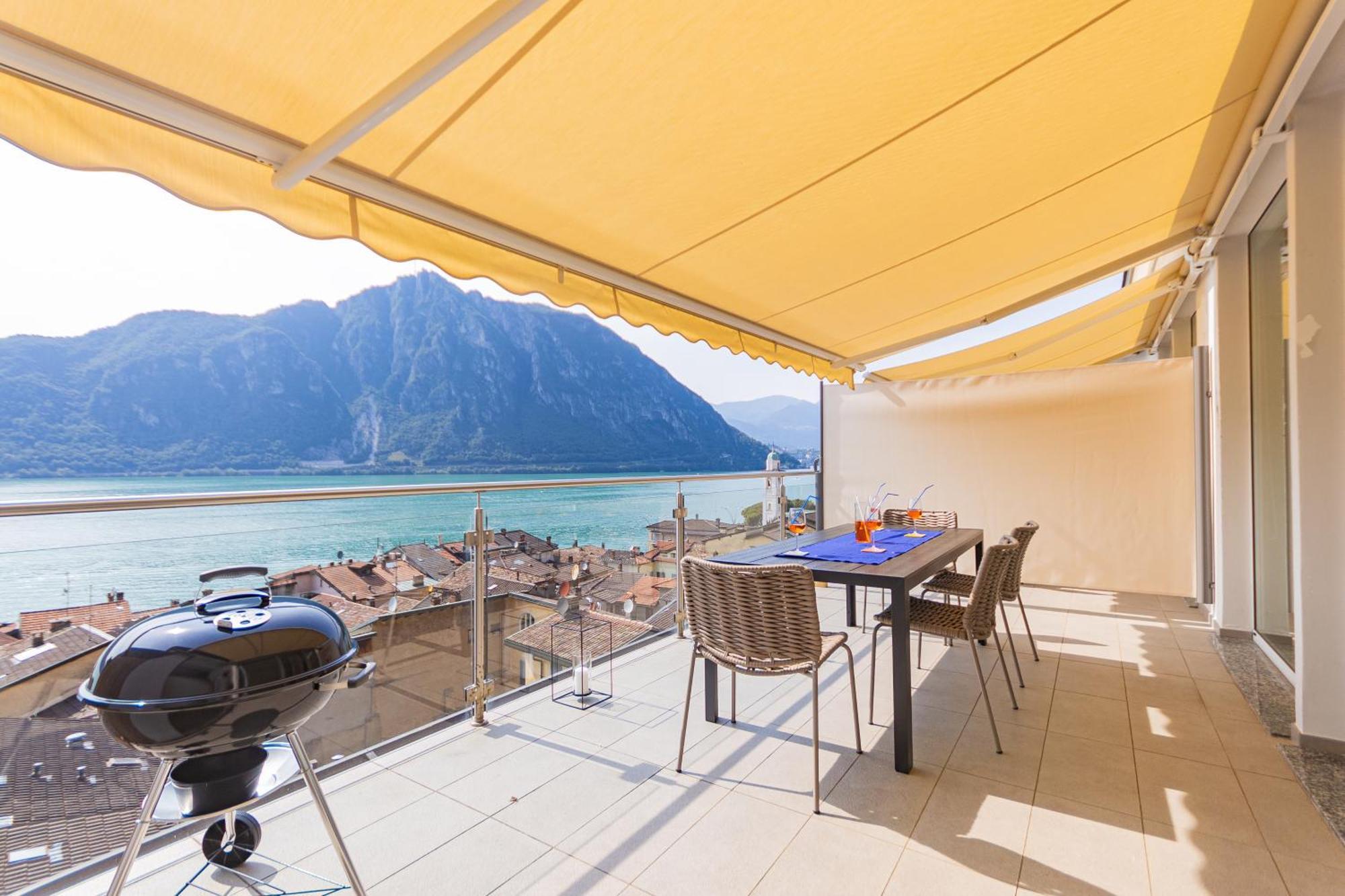 Casa Madlen - Bright Attic With Marvelous View Appartement Campione dʼItalia Buitenkant foto